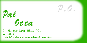 pal otta business card